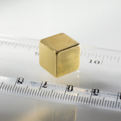 Magnet neodim bloc 12x12x12 Au 80 °C, VMM9-N48