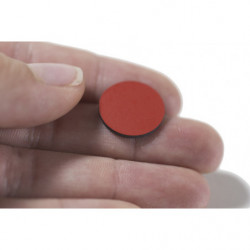 Decupaj din folie magnetică diam. 15 mm roșu