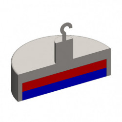 Magnet oală cu cârlig diam. 43x12,5 mm