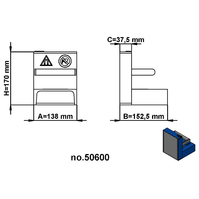 Dizpozitiv magnetic de dezlipit table modelul 1 - 170 mm
