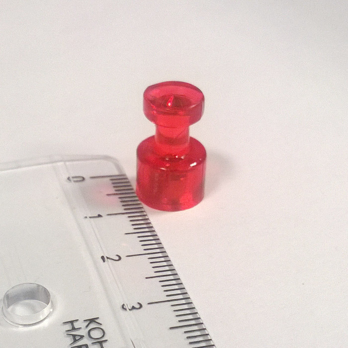 Magnet puternic conic colorat diam.10x17,5 - roșu