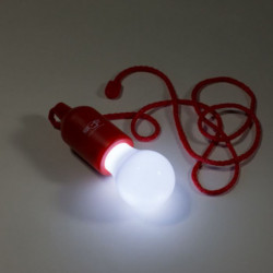 Lampă camping LED, cu cârlig, roșie
