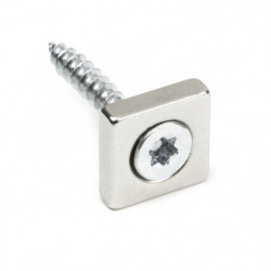 Magnet neodim bloc cu orificiu pentru şurub cu cap înecat 15 x 15 x 4 N 80 °C, VMM4-N35