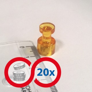 Magnet puternic conic colorat diam.10x17,5 - galben - set 20 buc