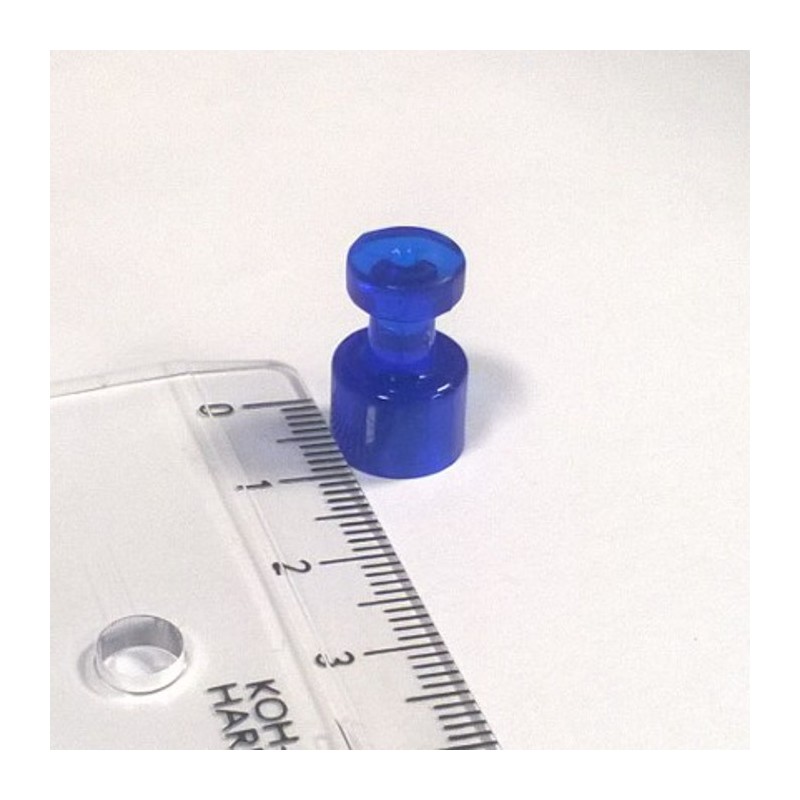 Magnet puternic conic colorat diam.10x17,5 - albastru