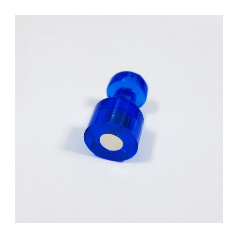 Magnet puternic conic colorat diam.10x17,5 - albastru - set 20 buc