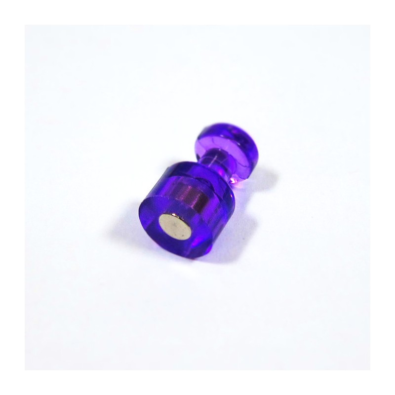 Magnet puternic conic colorat diam.10x17,5 - violet - set 20 buc