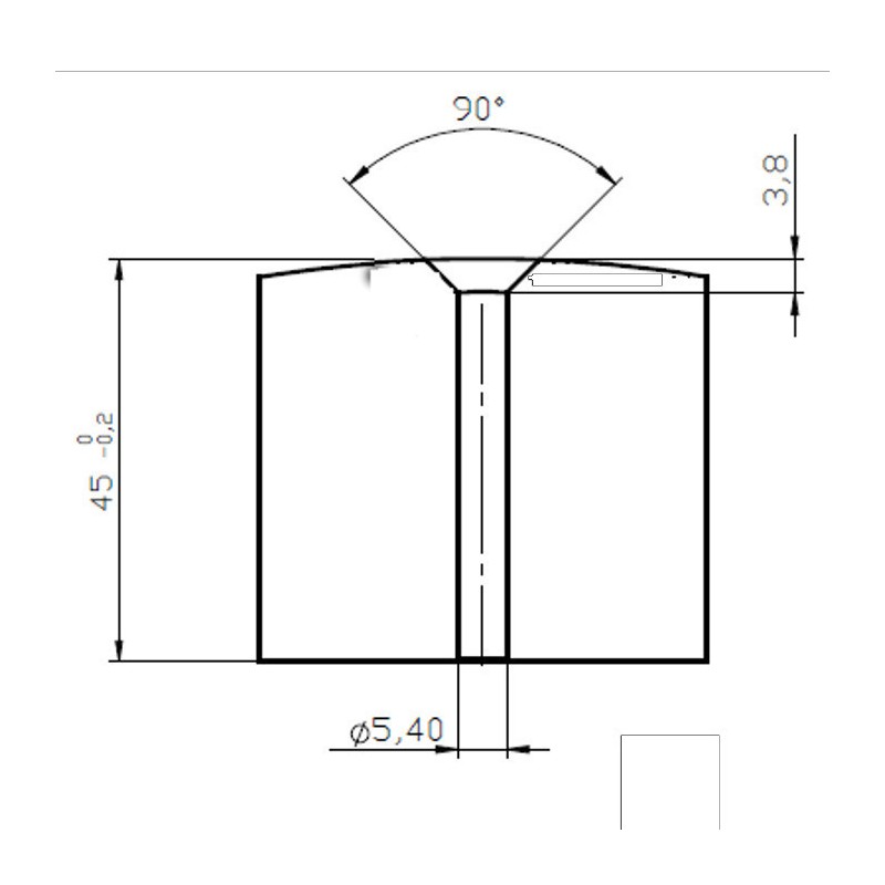 Magnet neodim bloc 50x50x45xR157 N 80 °C, VMM10-N50