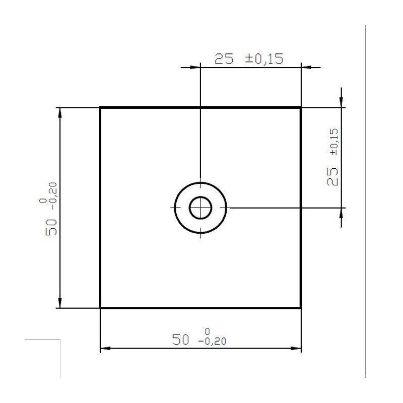 Magnet neodim bloc 50x50x45xR157 N 80 °C, VMM10-N50