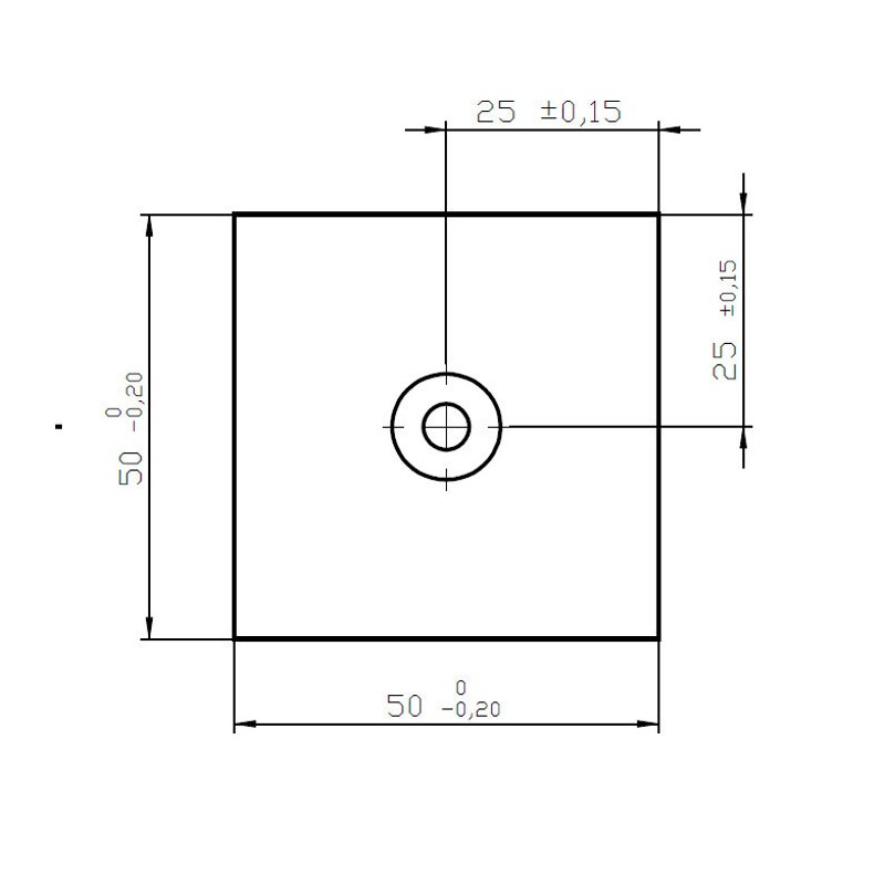 Magnet neodim bloc 50x50x30xR157 N 80 °C, VMM10-N50