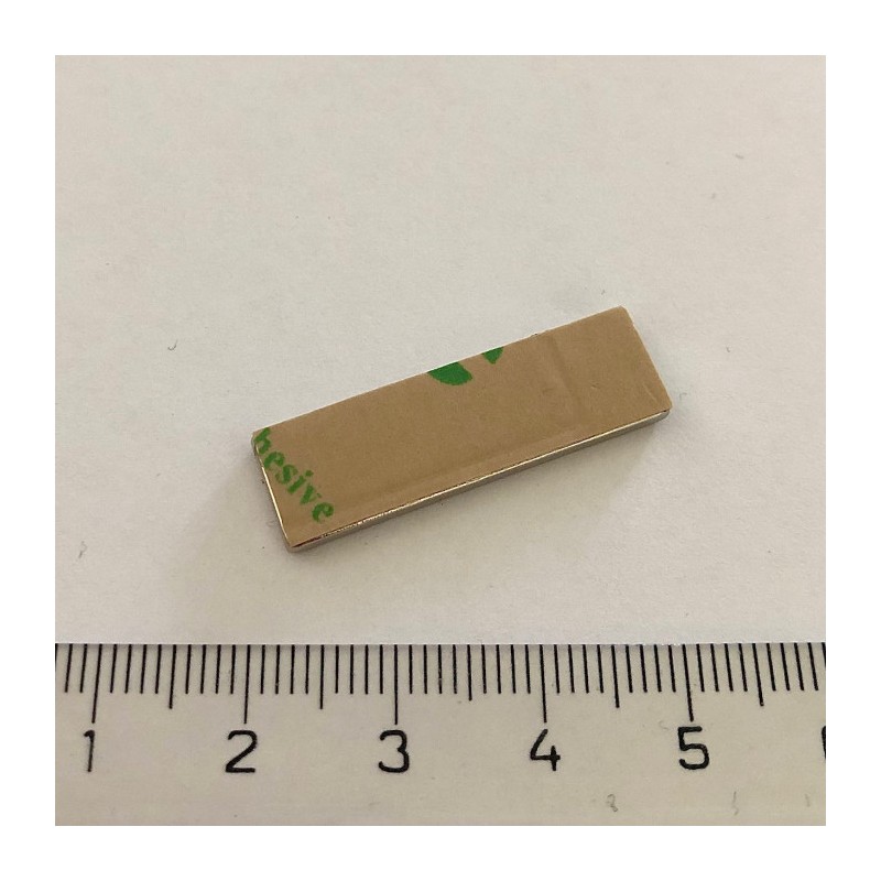 Magnet neodim cu autoadeziv 3M, 30x9x2,5 mm, grosime autocolantă 0,06 mm