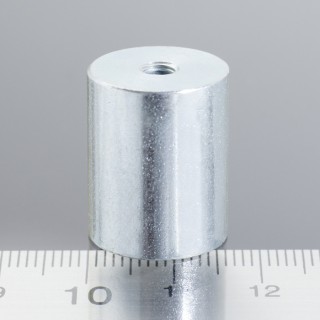 Magnet oală cilindru diam. 16 x înălțime 20 mm cu filet interior M4. lungime filet 7 mm