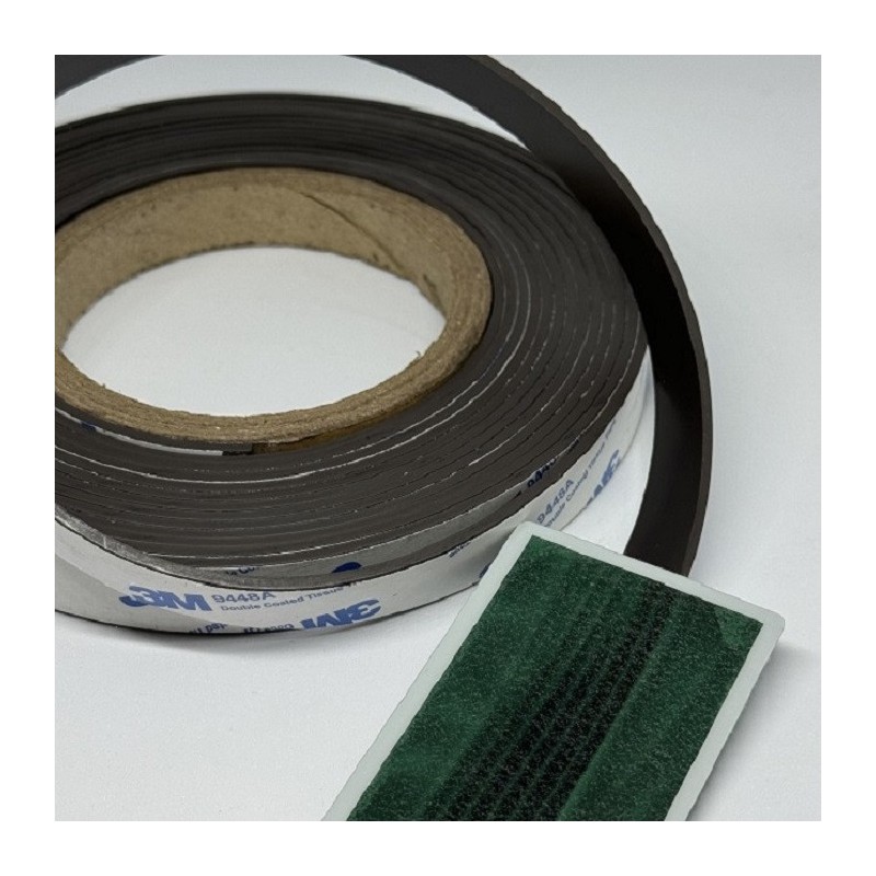 Bandă magnetică cu autoadeziv puternic 3M, 25x1,6 mm, 112 g/cm2, puternic anizotropic, lungime - 1 m