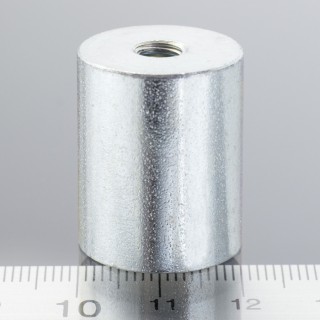Magnet oală cilindru diam. 20 x înălțime 25 mm cu filet interior M6. lungime filet 9 mm