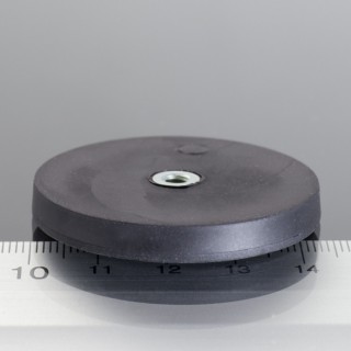 Magnet oală cauciucat diam. 43x6-M4-6H