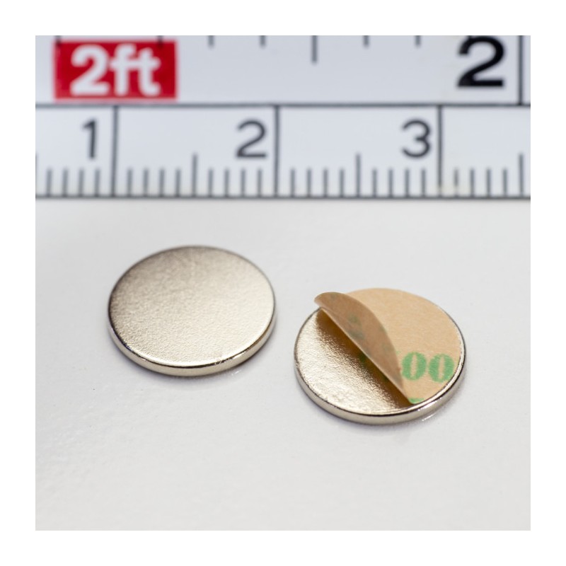 Magnet neodim cilindru cu autoadeziv cu diam.10x1 N 80 °C - set 2 buc, VMM4-N35
