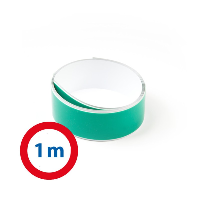 Bară metalică autoadezivă 35x1,15 mm - albă - lungime 1 m