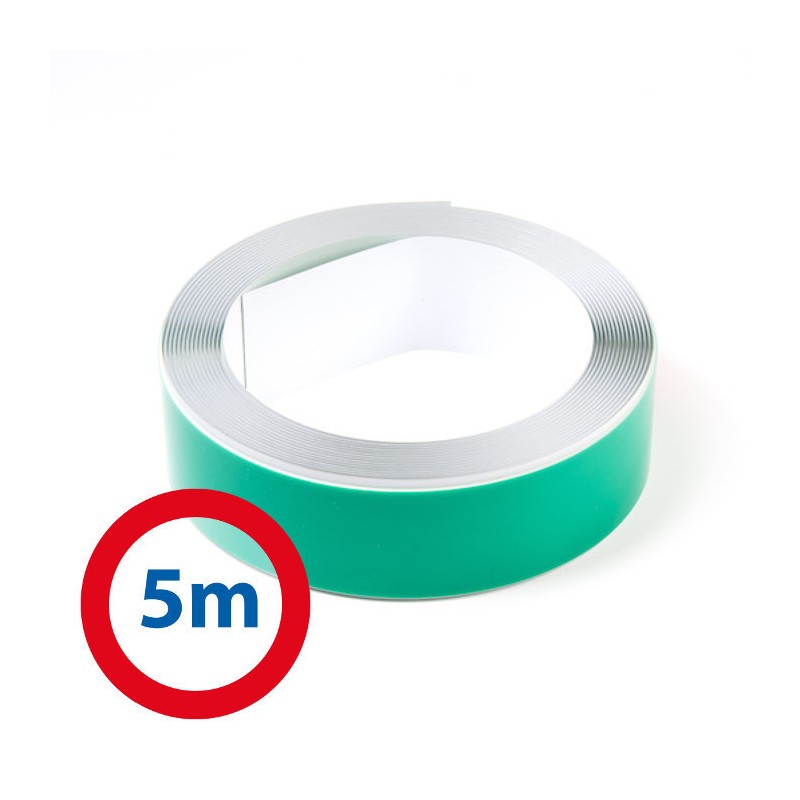 Bară metalică autoadezivă 35x1,15 mm - albă - lungime 5 m