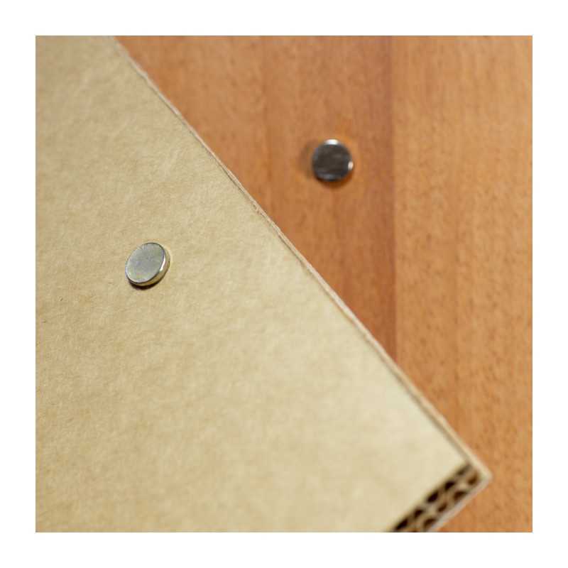 Magnet neodim cilindru cu autoadeziv cu diam.12x2 N 80 °C - set 2 buc, VMM4-N35