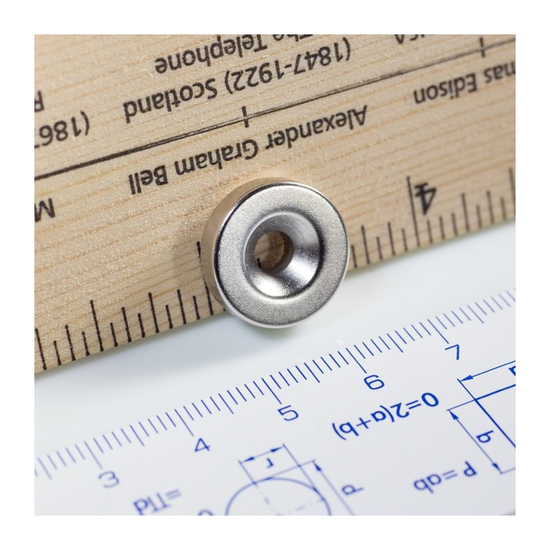 Magnet neodim cilindru cu gaură pentru șurub cu cap înecat diam. 15,8 x 5 N 80 °C, VMM7