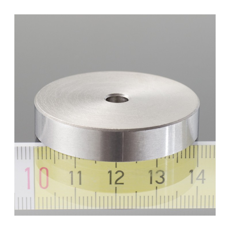 Magnet oală diam. 40 x înălțime 8 mm, cu gaură pentru șurub diam. 5,5 mm