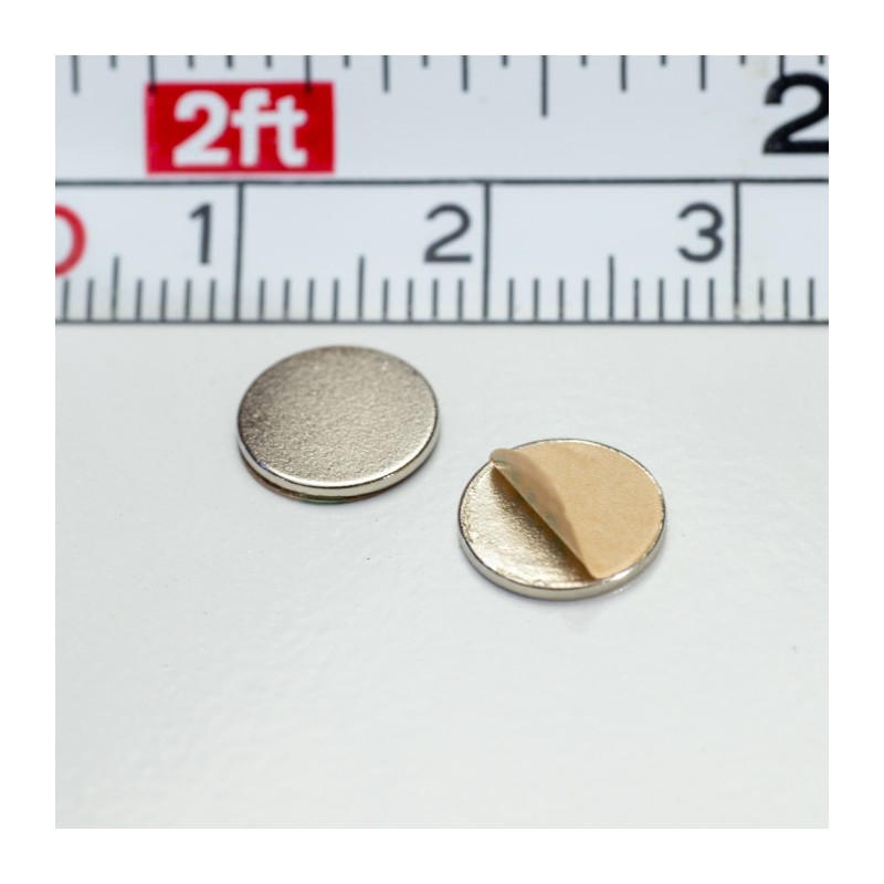 Magnet neodim cilindru cu autoadeziv cu diam.8x0,75 N 80 °C - set 2 buc, VMM4-N35