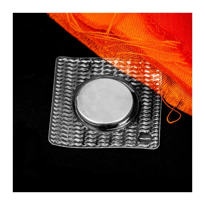 Magnet NdFeB pr.18 x 2 mm cu acoperire din PVC care se poate coase pe stofă