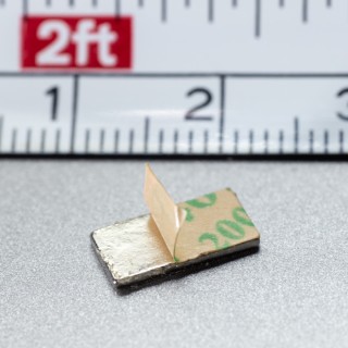 Magnet neodim cu autoadeziv 3M, 10x5x1 mm, grosime autocolantă 0,06 mm