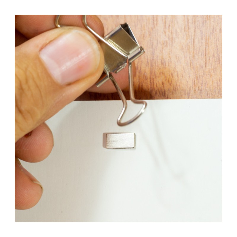 Magnet neodim cu autoadeziv 3M, 10x5x1 mm, grosime autocolantă 0,06 mm, SET N/S, conține doi magneți care se atrag