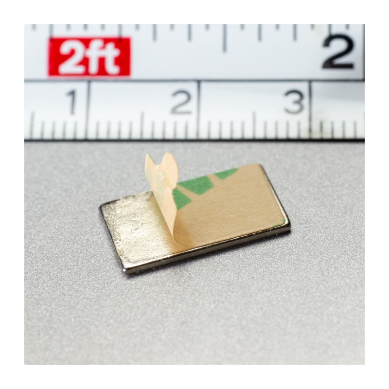 Magnet neodim cu autoadeziv 3M, 15x8x1 mm, grosime autocolantă 0,06 mm