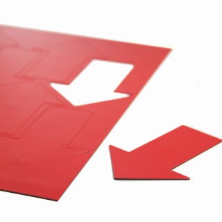 Simbol magnetic – săgeată mare, 8 buc./A4 – roşu