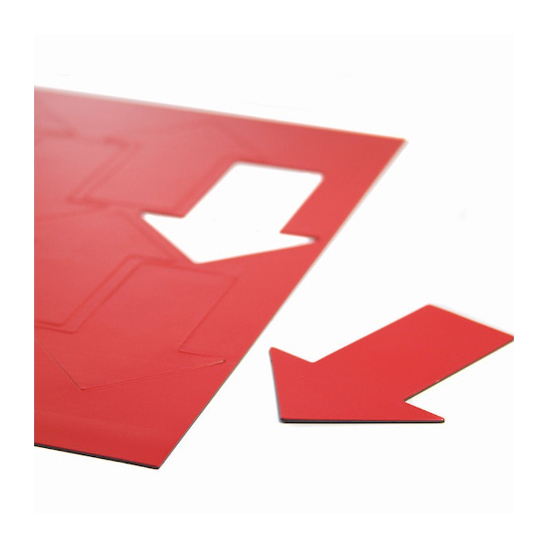 Simbol magnetic – săgeată mare, 8 buc./A4 – roşu