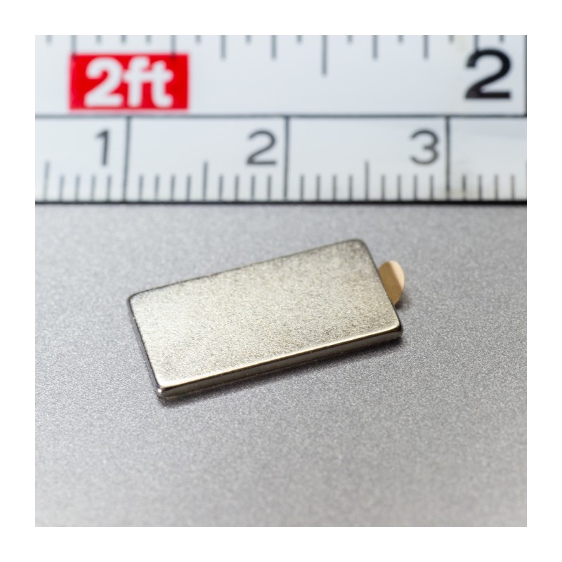 Magnet neodim cu autoadeziv 3M, 15x8x1 mm, grosime autocolantă 0,06 mm