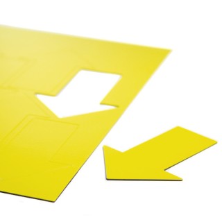 Simbol magnetic - săgeată mare, 8 buc./A4 – galben