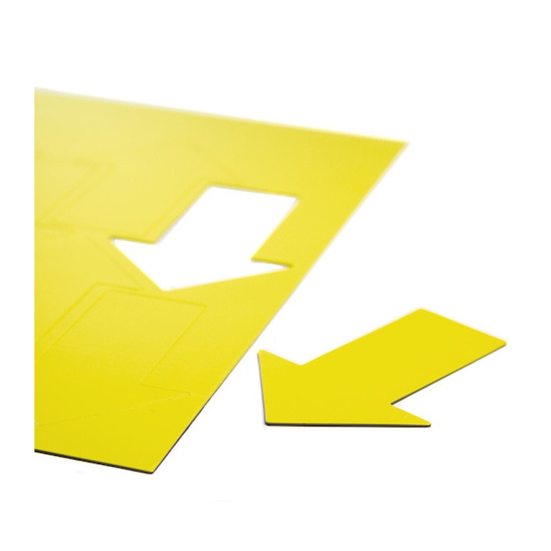 Simbol magnetic - săgeată mare, 8 buc./A4 – galben