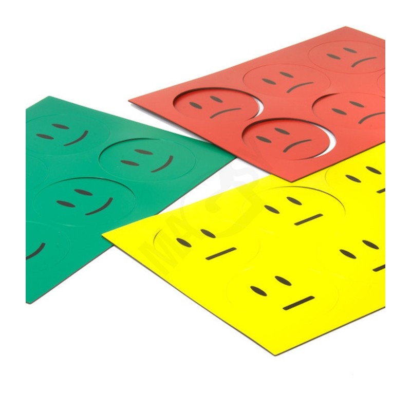 Smiley magnetic diam. 60 mm, 6 buc./A5 - mixate