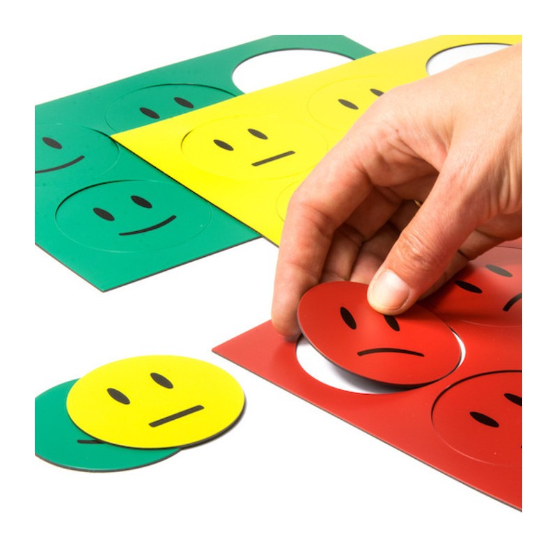 Smiley magnetic diam. 60 mm, 6 buc./A5 - mixate