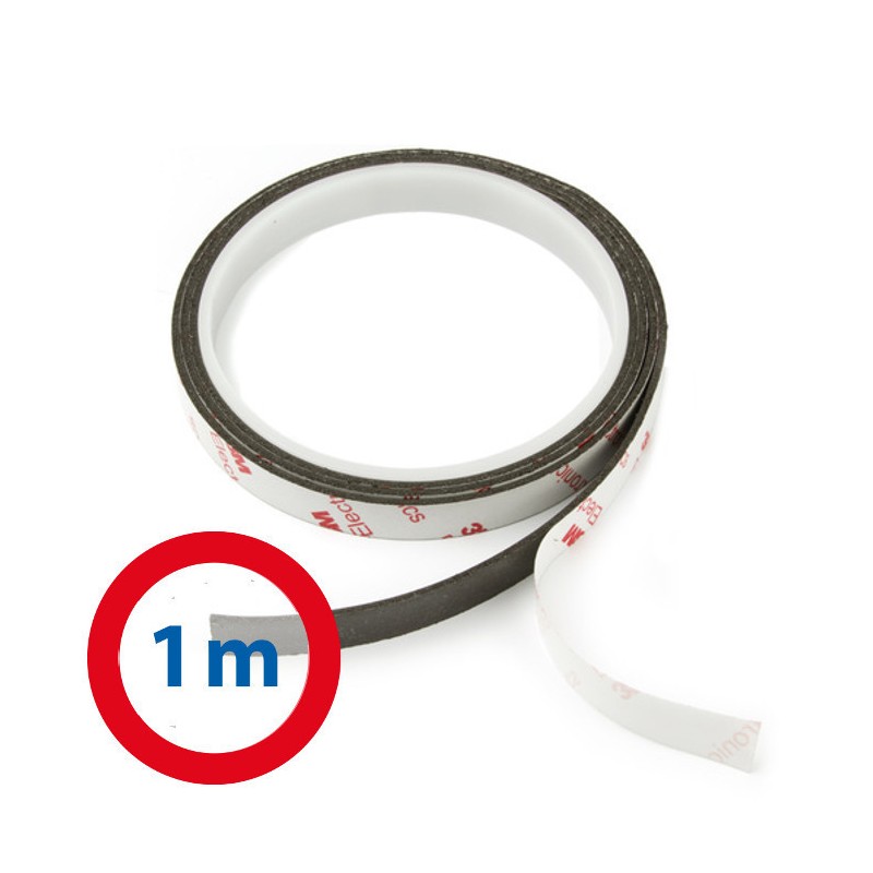 Bandă magnetică de neodim cu autoadeziv puternic 10x1,5 mm - lungime 1 m
