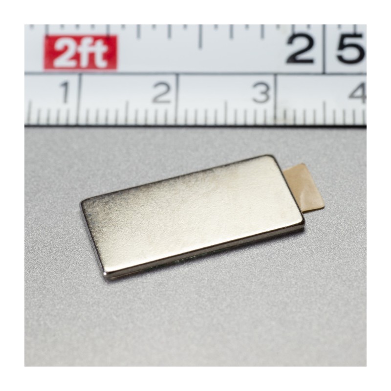 Magnet neodim cu autoadeziv 3M, 20x10x1 mm, grosime autocolantă 0,06 mm