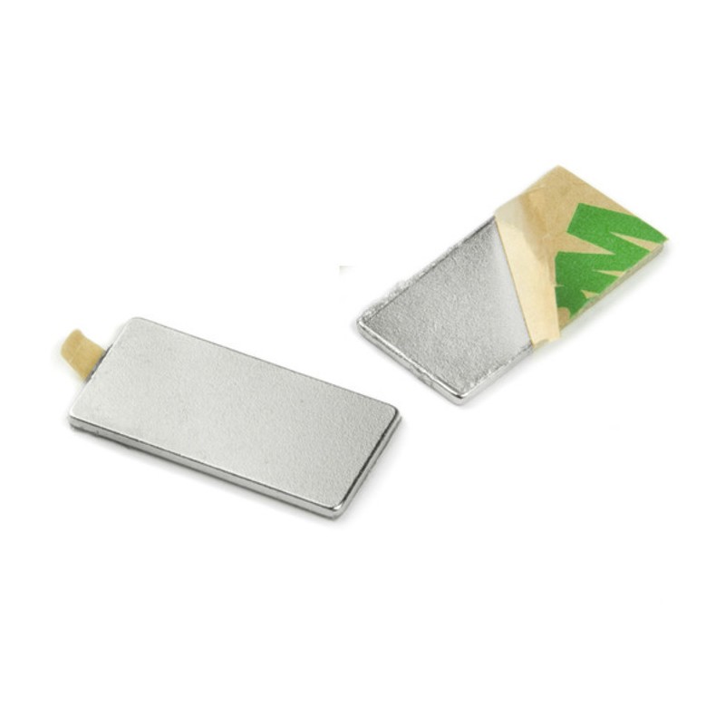 Magnet neodim cu autoadeziv 20x10x1 N 80 °C - set 2 buc, VMM4-N35
