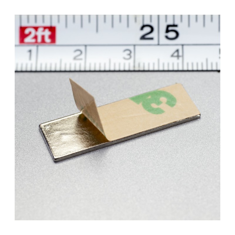 Magnet neodim cu autoadeziv 3M, 30x10x1 mm, grosime autocolantă 0,06 mm