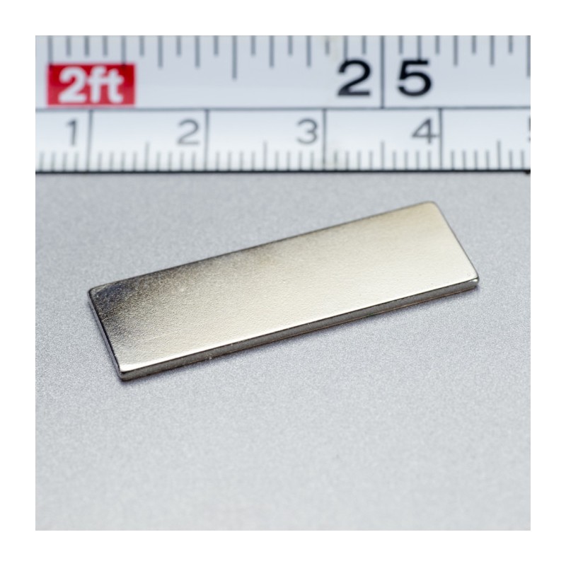 Magnet neodim cu autoadeziv 3M, 30x10x1 mm, grosime autocolantă 0,06 mm