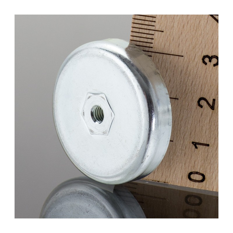 Magnet oală diam. 32 x înălțime 7 mm cu filet interior M4-6H