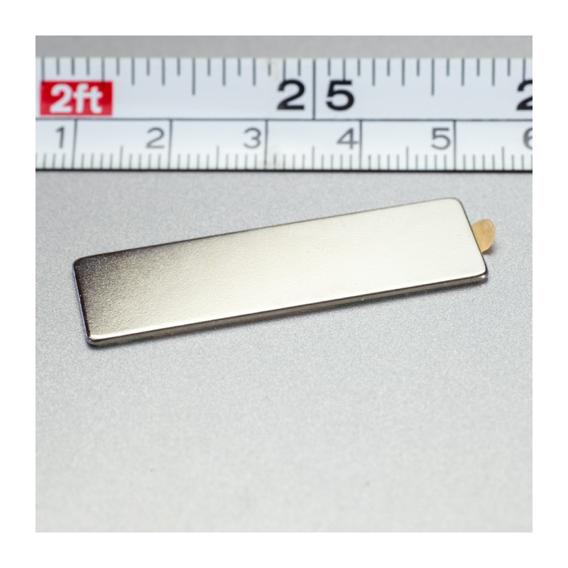 Magnet neodim cu autoadeziv 3M, 40x12x1 mm, grosime autocolantă 0,06 mm