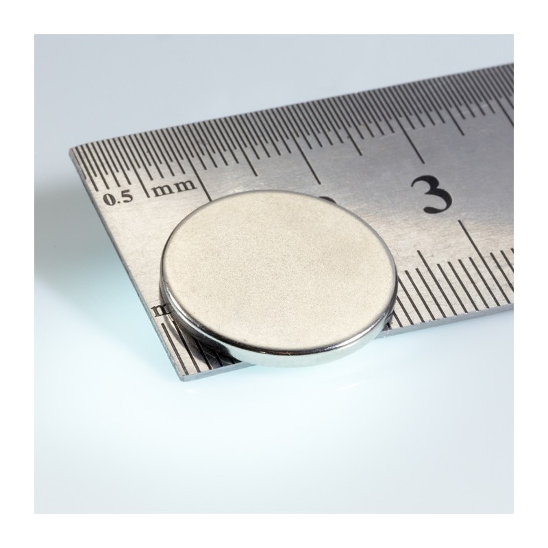 Magnet neodim cilindru cu diam.20x2 N 80 °C, VMM8-N45