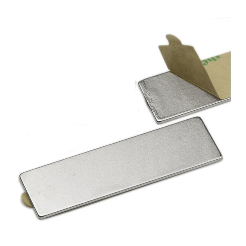 Magnet neodim cu autoadeziv 40x12x1 N 80 °C - set 2 buc, VMM4-N35