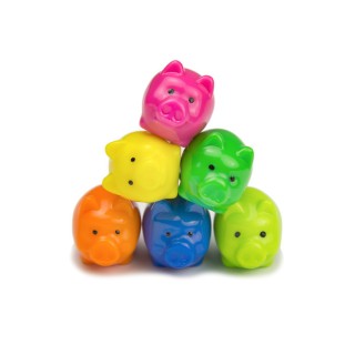 Magneți de frigider - purceluși - 6 buc. - diferite culori