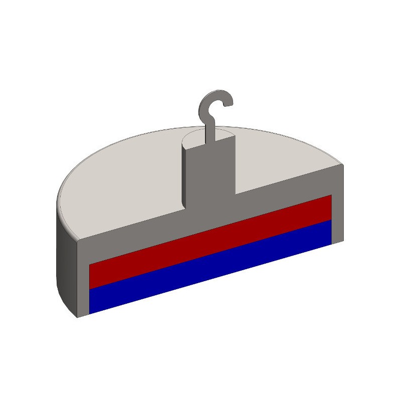 Oală magnetică cu cârlig (cârlig magnetic) diam. 16 F