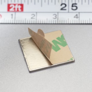 Magnet neodim cu autoadeziv 3M, 20x20x1 mm, grosime autocolantă 0,06 mm