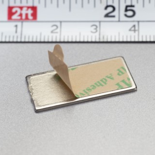 Magnet neodim cu autoadeziv 3M, 25x12x1 mm, grosime autocolantă 0,06 mm